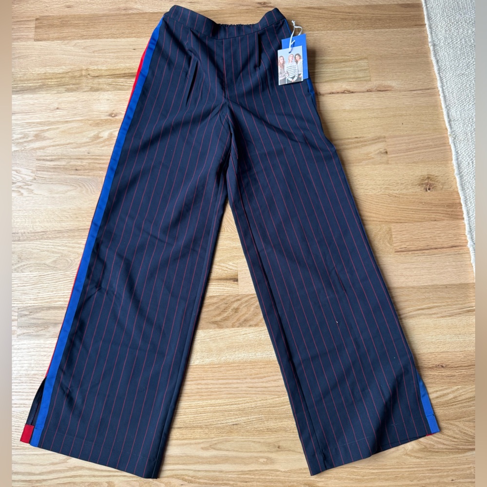 La Ligne x Target Navy Pants with Red and Blue Stripes